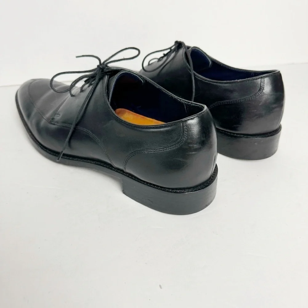 Cole Haan Men's Lenox Hill Black Leather Split-Toe Oxford Sz 10